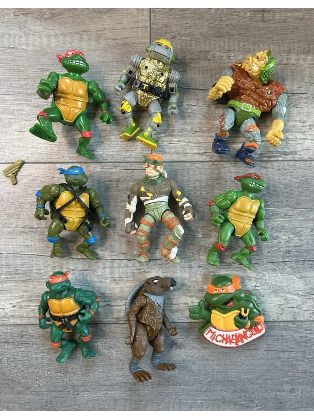 TMNT Teenage Mutant Ninja Turtles Figure Lot w/ Collectors Case Vintage 1988 - Picture 2 of 16